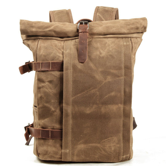 Durable Canvas Motorcycle Backpack – Stylish, Weather-Resistant Gear