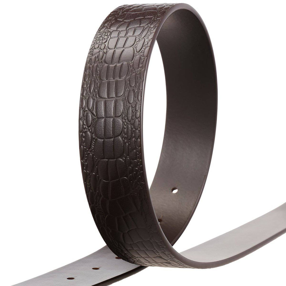 Leather Belt Strap, For Pin Buckles, Crocodile Look, Saban Model