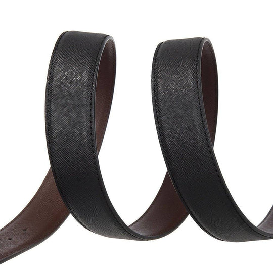 Leather Belt Strap, For Pin Buckles, Reversible, Django Model