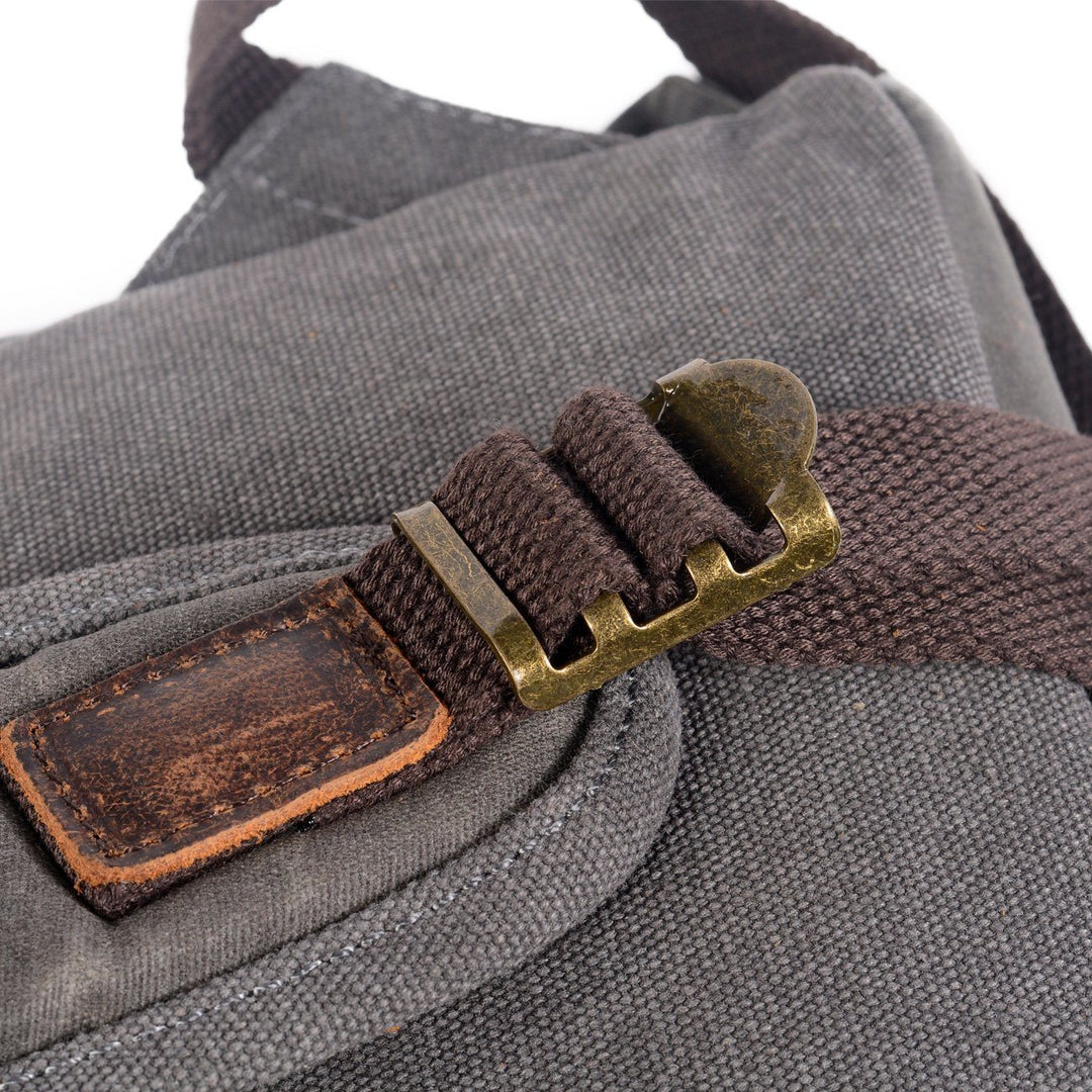 Elegant Canvas Leather Backpack – Durable, Stylish Bag for Everyday Use