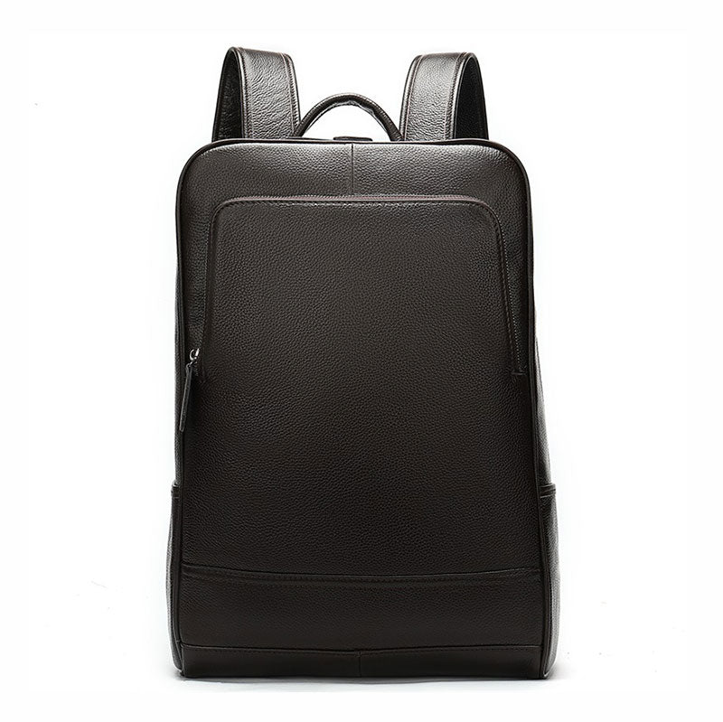 Timeless business leather backpack for men