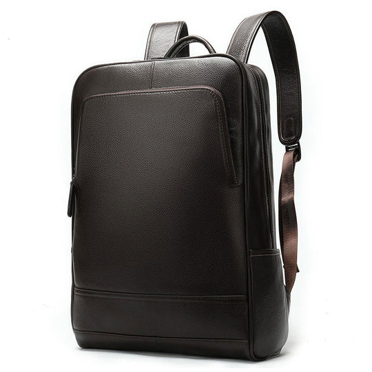 Men's classic leather backpack for professional use
