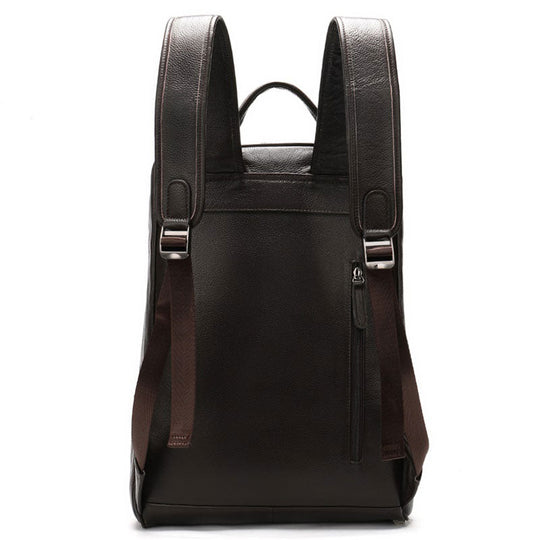 Elegant men's business backpack in classic leather