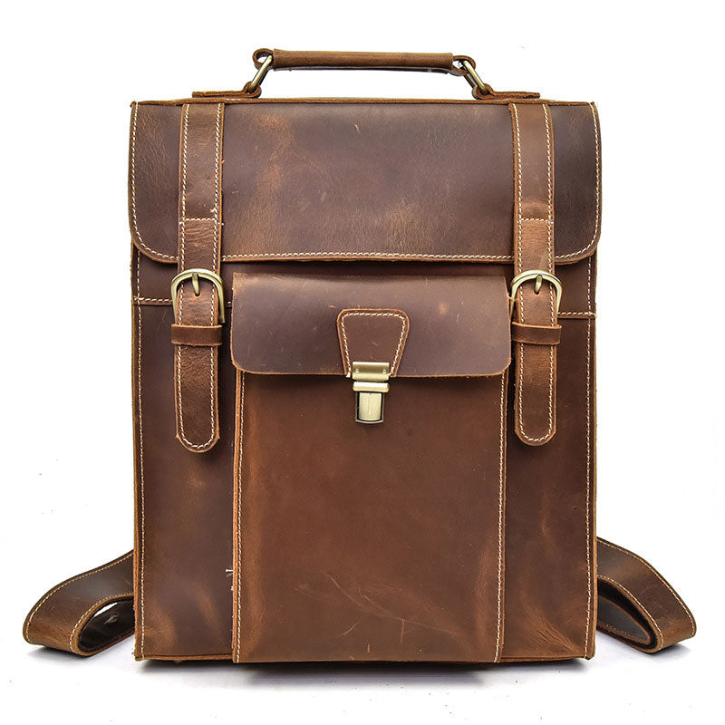 Vintage-inspired leather backpack for everyday use