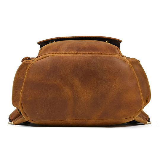 Handcrafted genuine leather backpack with a vintage touch