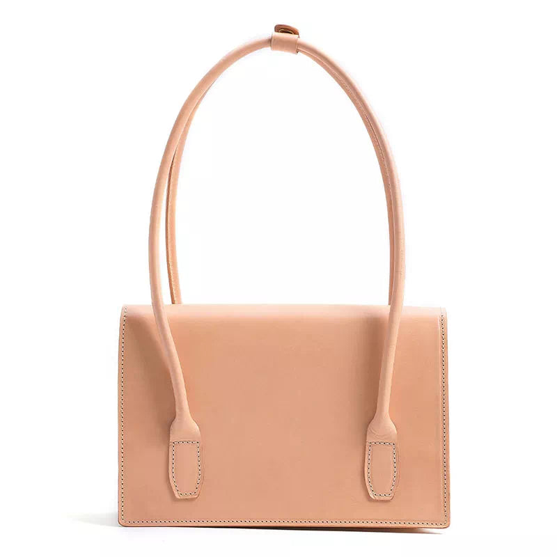 Medium Vegetable Tanned Leather Shoulder Bag