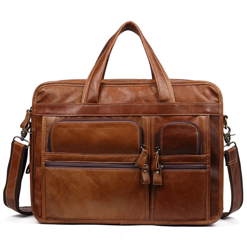 Designer luxury quality men's leather briefcase