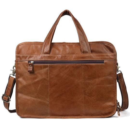 Chic and elegant designer leather briefcase for men