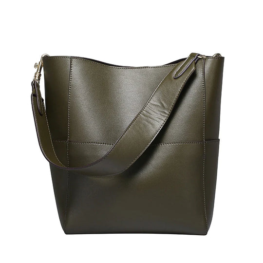 Best Designer Classic Large Leather Shoulder Bucket Bag 2024