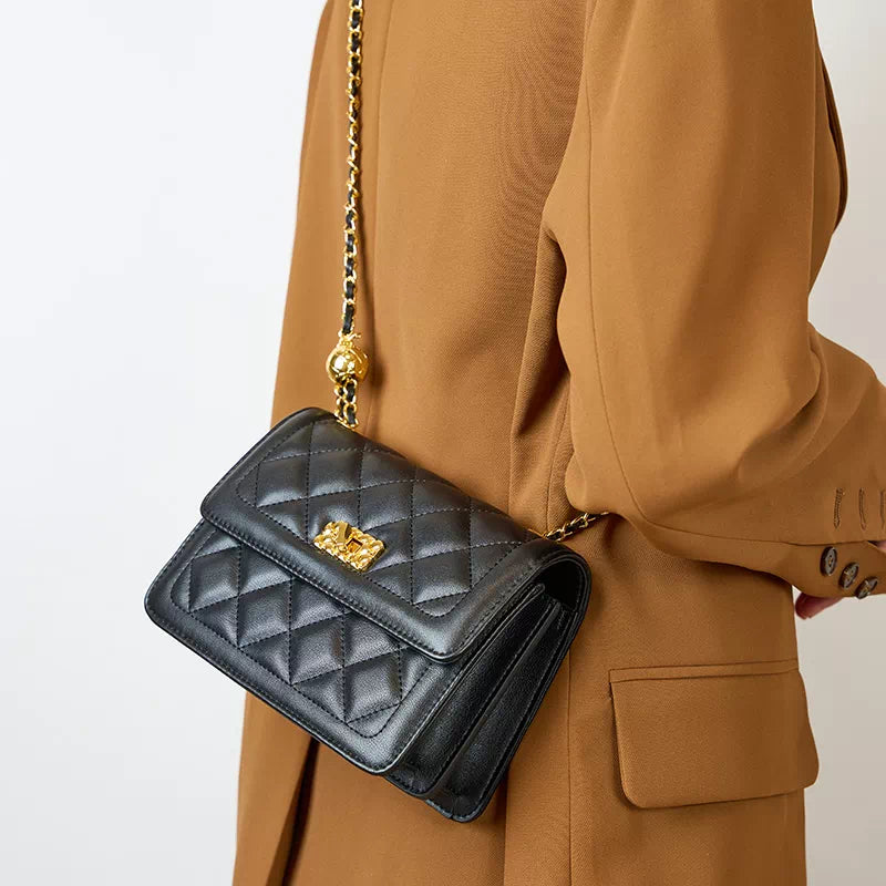 Where to buy Quilted Leather Shoulder Bag with Chain