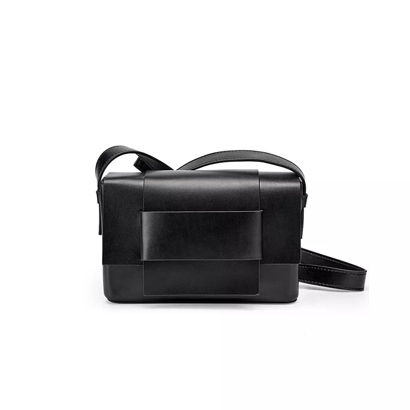 Classic leather crossbody bag with a petite size for women