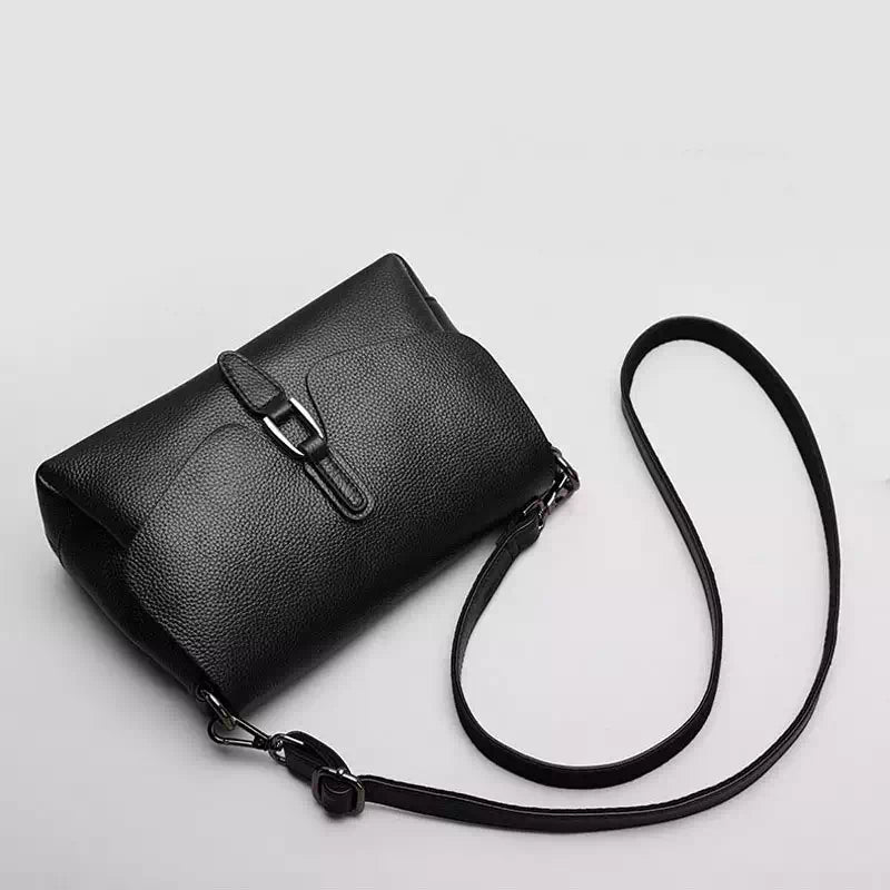 Leather Baguette Bag Crossbody