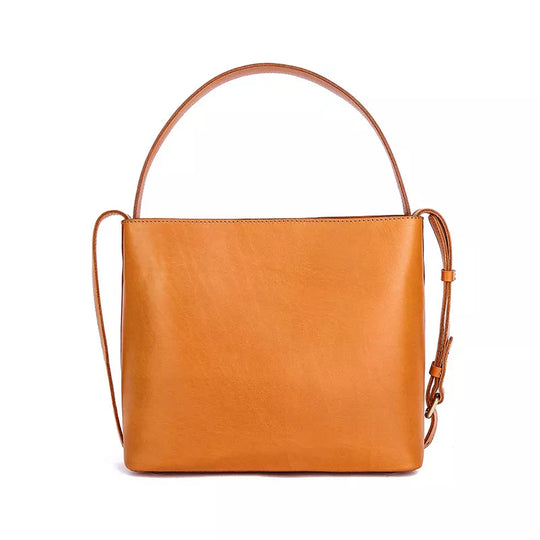 Exclusive women's crossbody bag in natural vegetable tanned leather