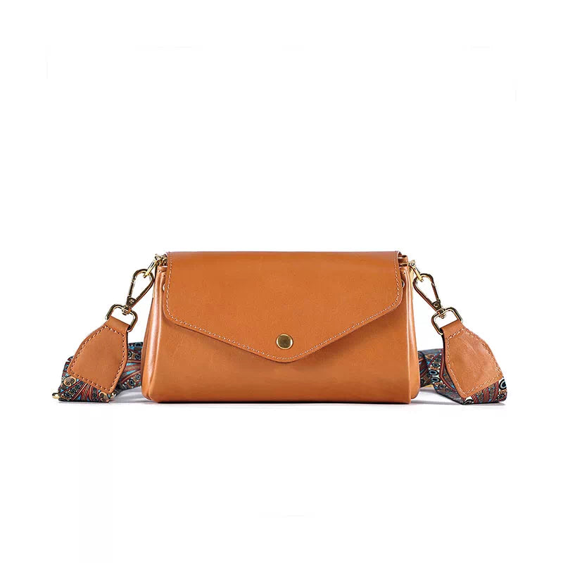Trendy small leather shoulder bag for women