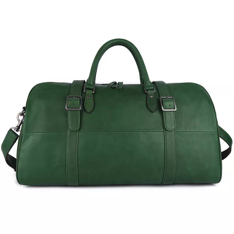 Luxury vegetable-tanned leather travel bag
