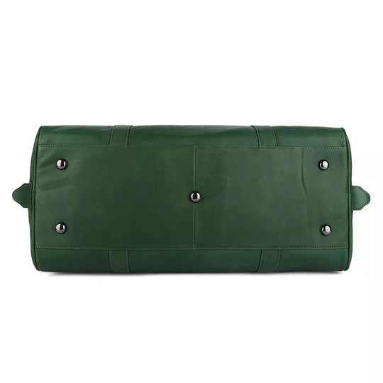 Exclusive men's duffle bag in vegetable-tanned leather