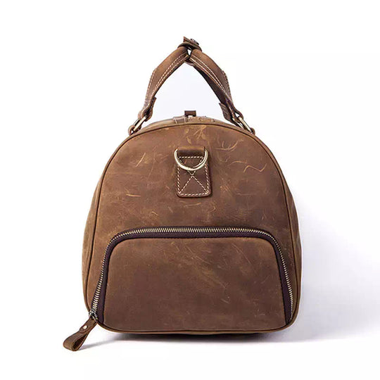 Retro Crazy Horse leather weekend bag