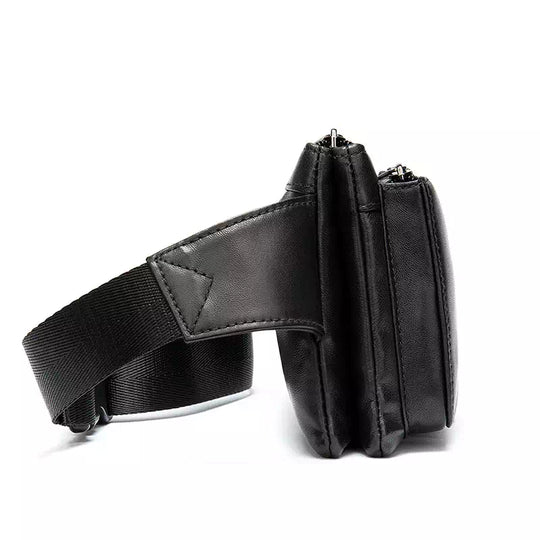 Men's and women's leather belt bags