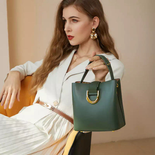 Elegant petite leather handbag