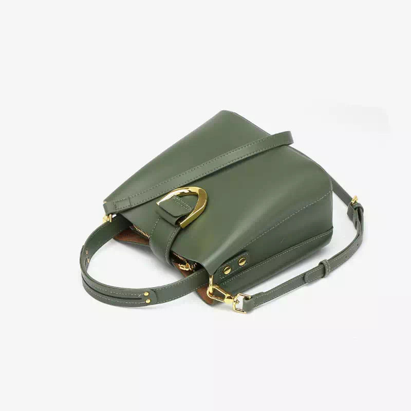 Women's mini leather top handle bag
