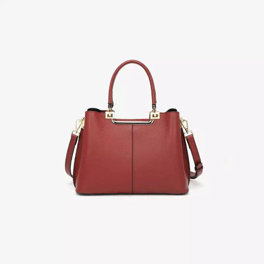 Classy medium leather satchel handbag for ladies