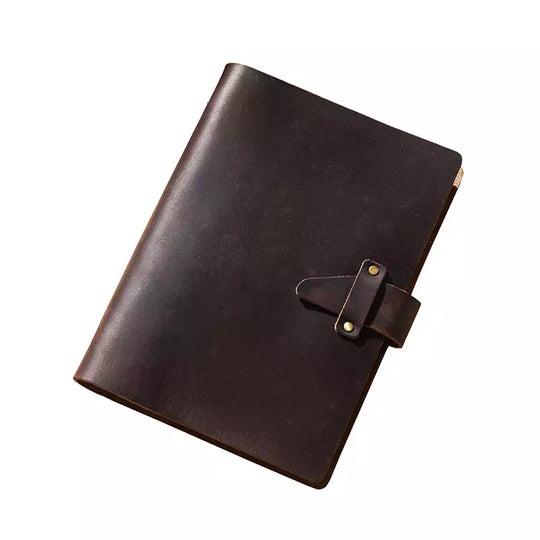 Rustic brown leather notebook A5
