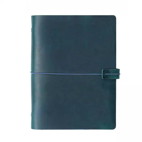 A5 leather travel journal with nostalgic design