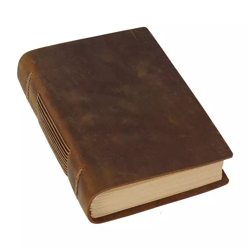 Vintage-inspired leather notebook