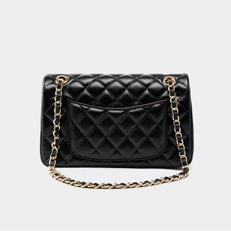 Latest trends in classic quilted leather shoulder bags with chains