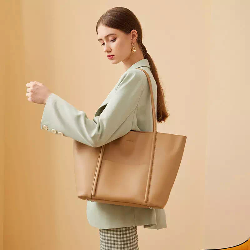 Unique beige handbag for women