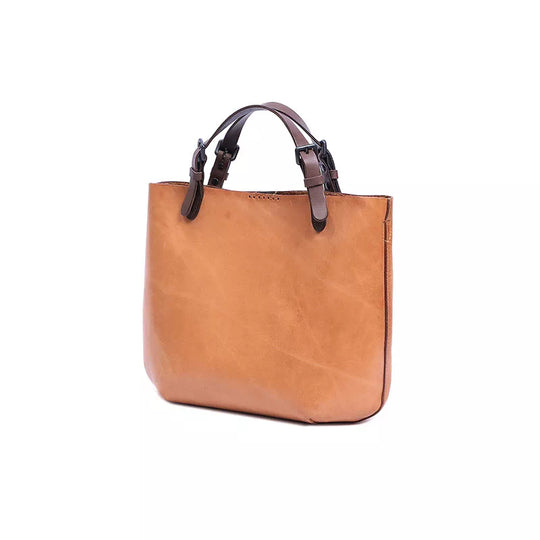 Handcrafted vegetable-tanned leather tote