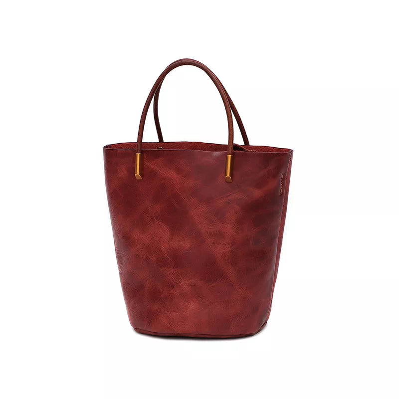 Unique designer leather handbag