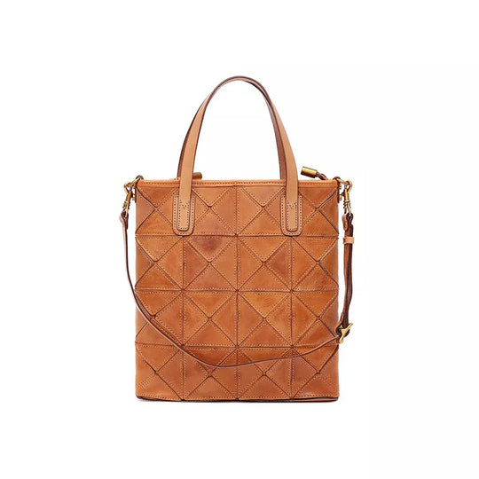 Stylish vegetable-tanned leather handbag