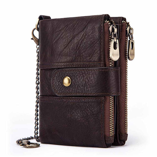 Designer bi-fold wallet with RFID protection