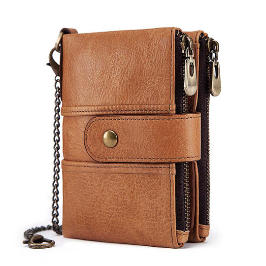 Designer bi-fold wallet with RFID protection