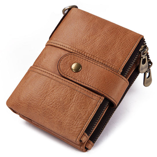 Classic handmade leather wallet with card slots