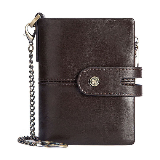 Designer leather wallet for men with RFID