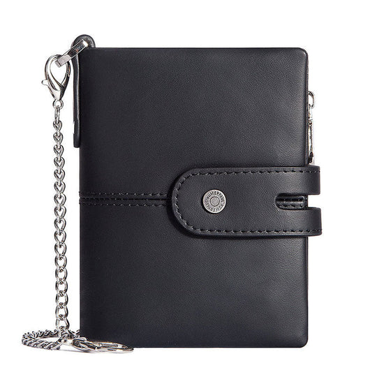 Chic men's bi-fold wallet with RFID security