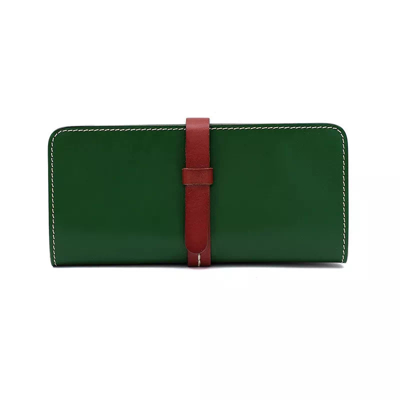 Women's Bifold Leather Wallet - Leather Purse Backpack