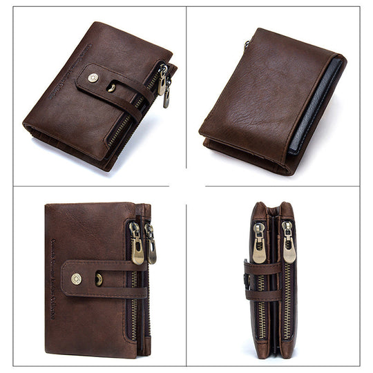 Handcrafted leather wallet with vintage charm