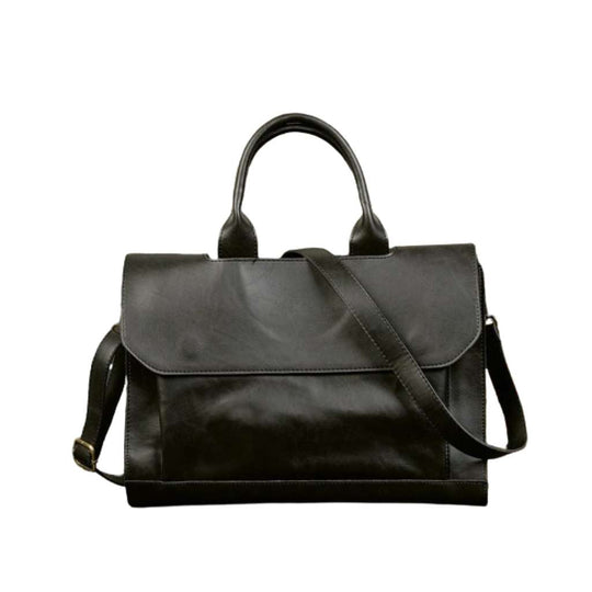 Sleek and trendy vegan leather messenger bag