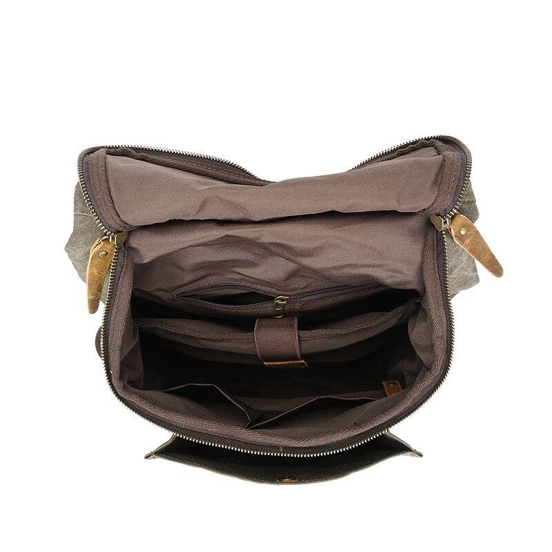 croc mini verity backpack Waxed Vintage Canvas Leather 20 to 35 Litre Backpack