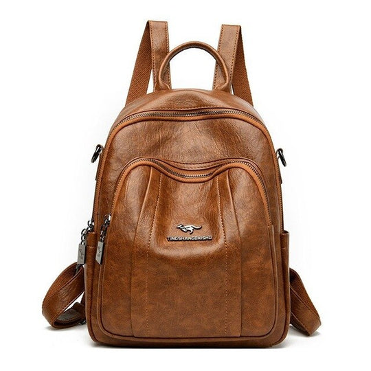 Designer PU leather shoulder bag and backpack with spacious capacity