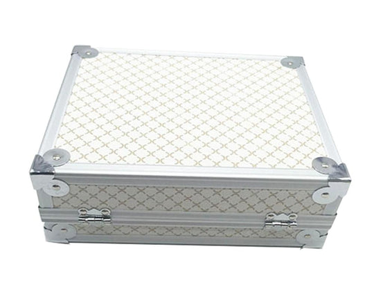 Luxury Silver Aluminum Watch and Jewelry Storage Suitcase