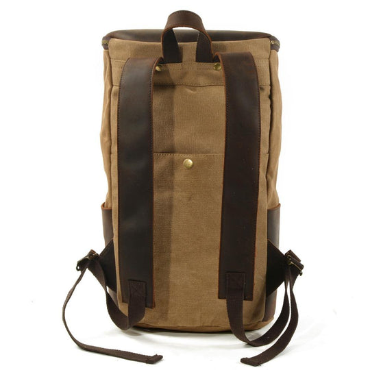 Canvas leather hiking daypack 20-35 liters waterproof