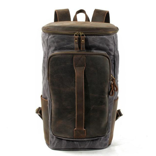 Canvas leather daypack for men 20-35 liters waterproof