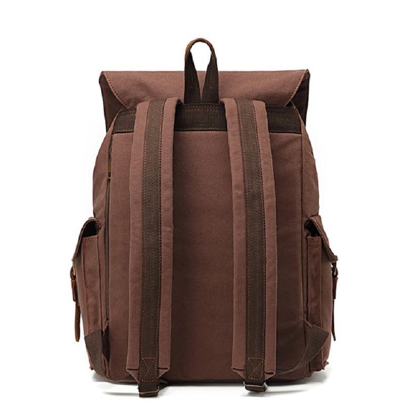 Canvas leather hiking backpack with durability 20-35L