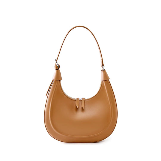 Celebrity-favorite classic leather crescent shoulder bags with straps