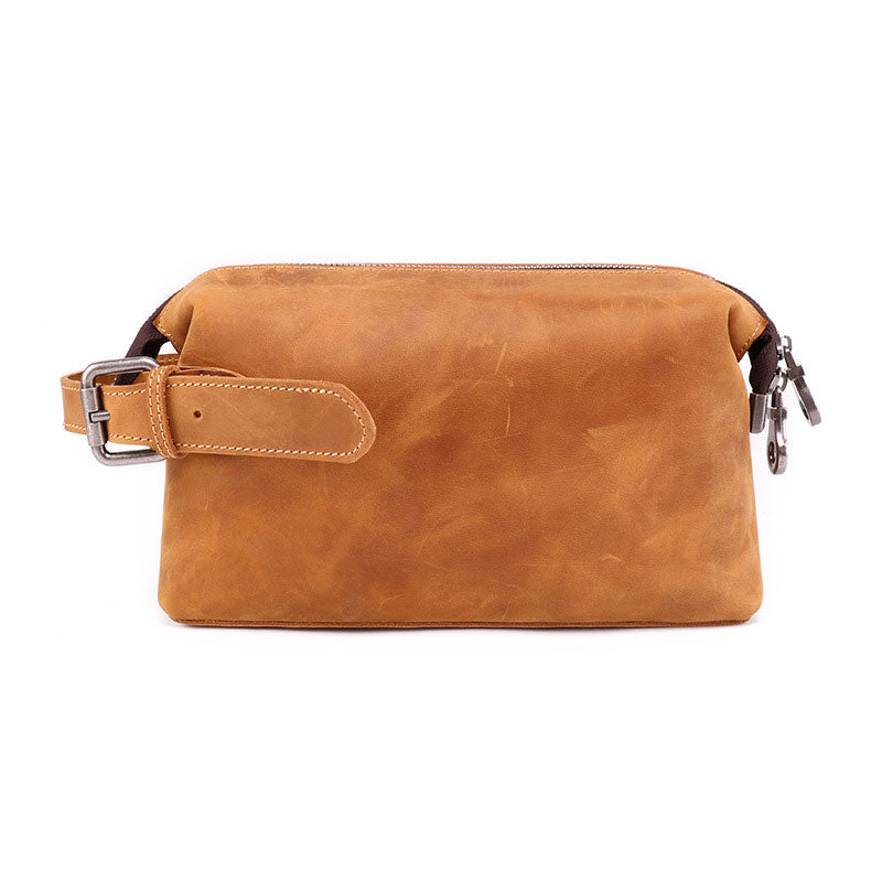 High-end Crazy Horse leather dopp kit
