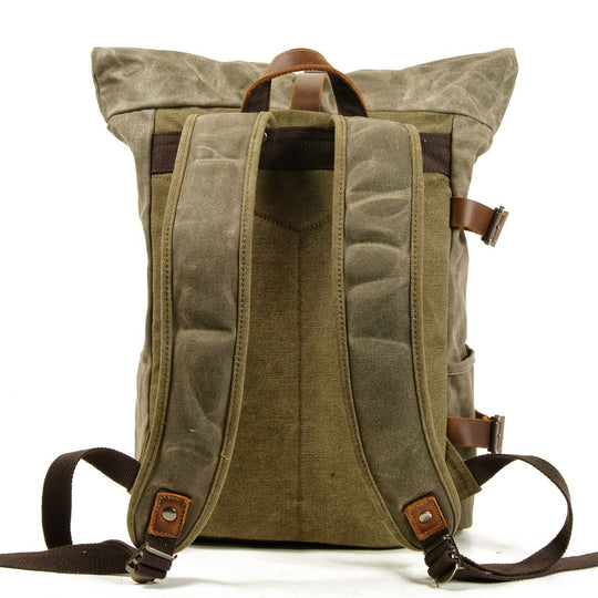 Durable Canvas Motorcycle Backpack – Stylish, Weather-Resistant Gear - Leather Purse Backpack